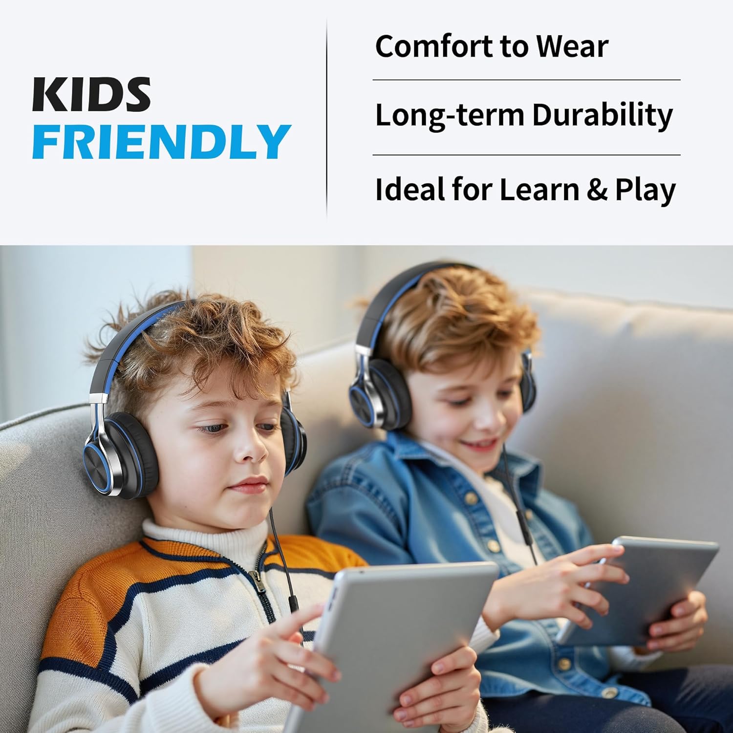 Detalle 2 de AILIHEN C8 Kids Wired Headphones with Mic