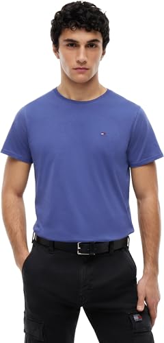 Detalle de Tommy Jeans Tjm Xslim Jersey Tee Dm0dm04411 S/S T-Shirt Blu (Blue Storm), XS