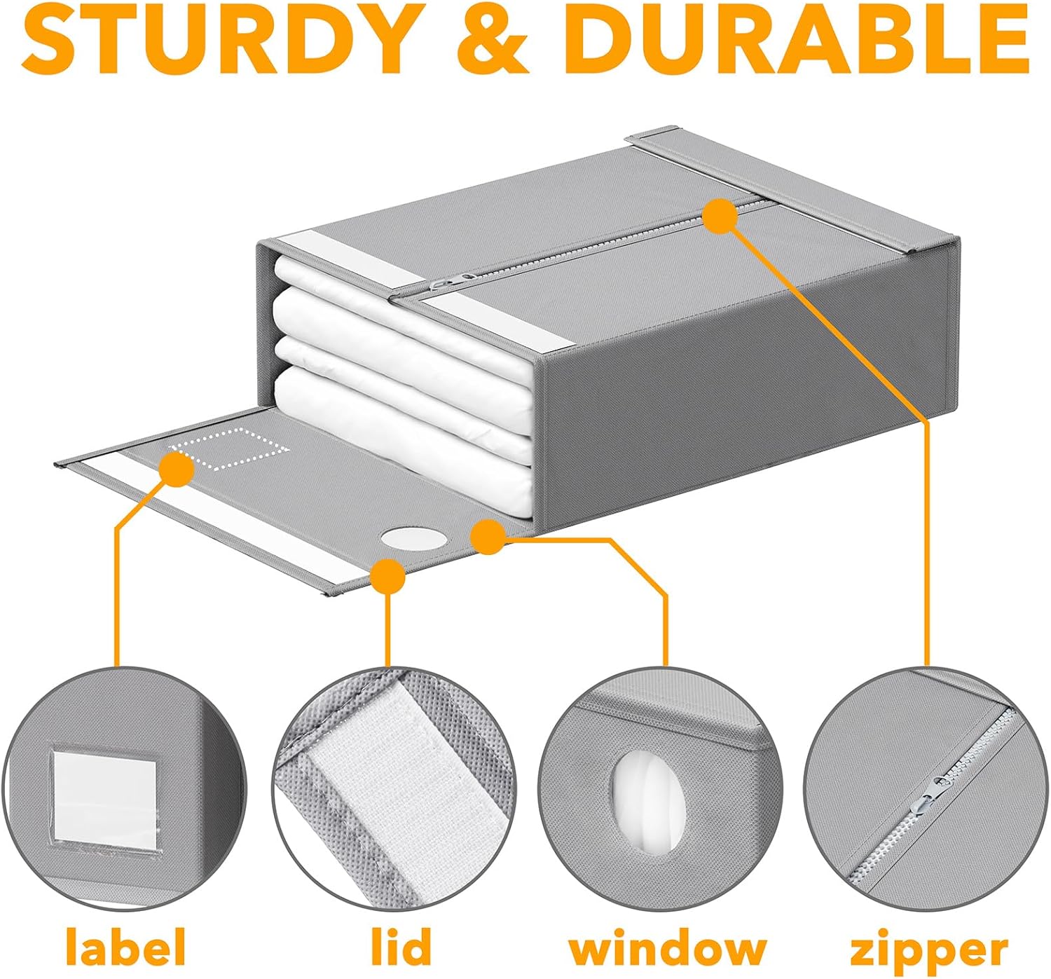 Thumbnail 5 de SpaceAid 8 Pack Sheet Organizer for Linens