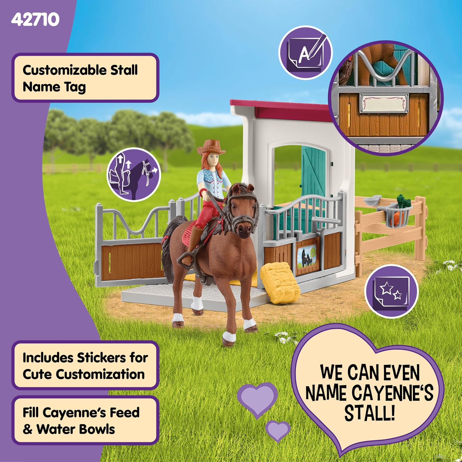 Detalle 2 de Schleich Horse Club 42710 Hannah & Cayenne Playset