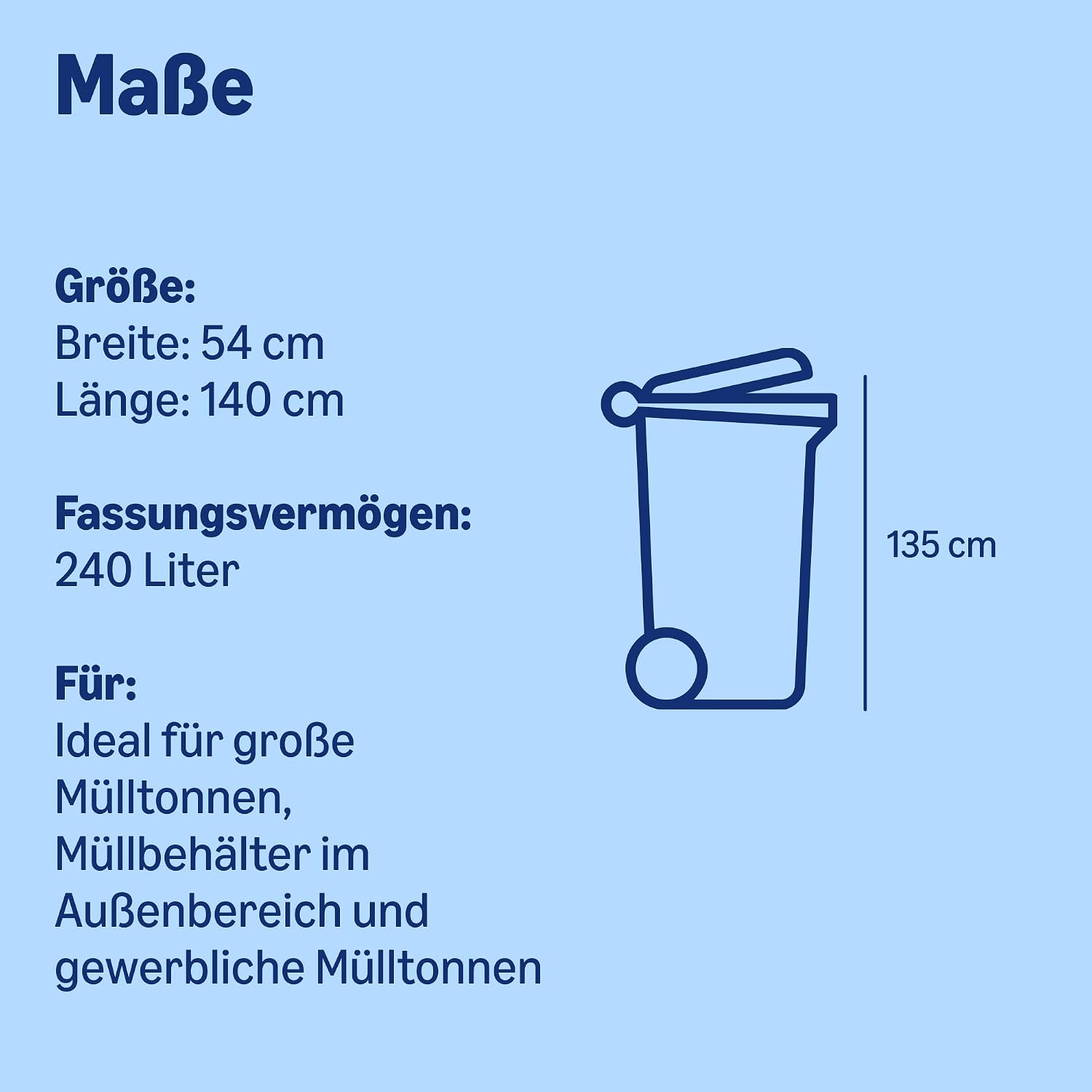 Detalle de by Amazon Müllsack für Rollcontainer (Flacher Deckel) 30 x 240 Liter – 30 Beutel pro Packung
