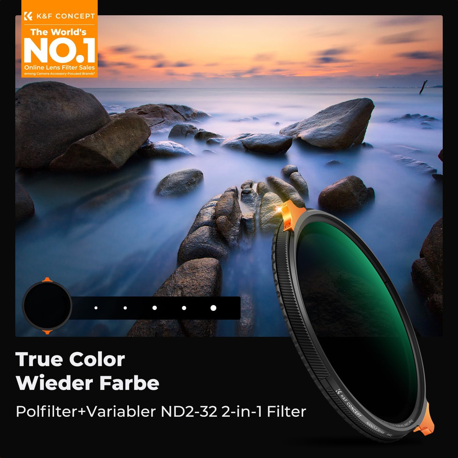 Thumbnail 1 de K&F CONCEPT Nano-X ND Filter 62 mm