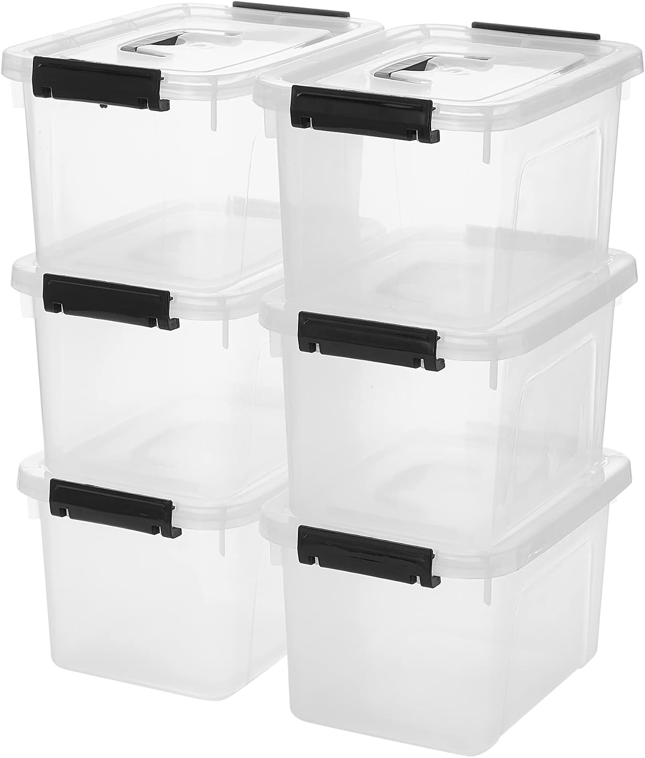 Detalle de JUJIAJIA 6 Quart Clear Storage Box pack