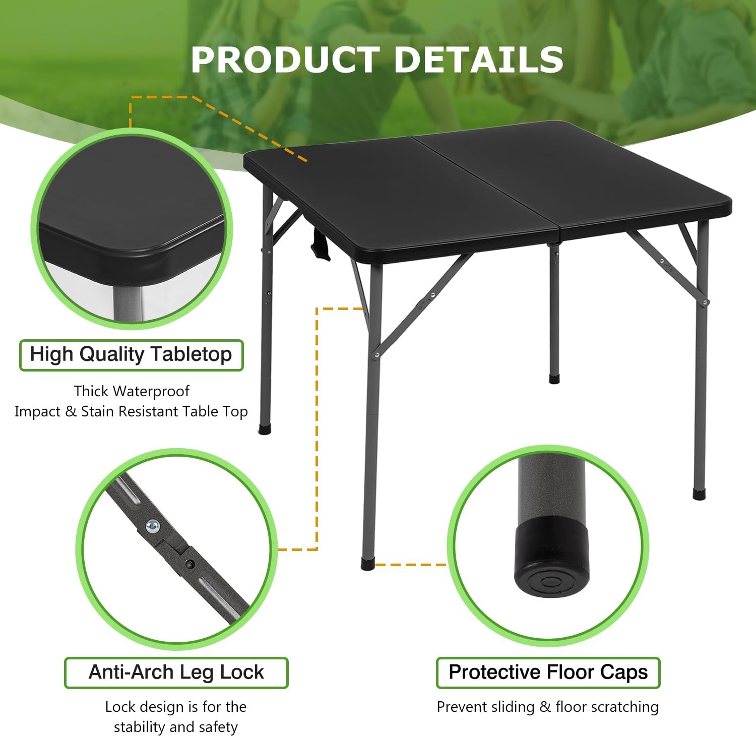 Thumbnail 6 de BestOffice Folding Table 34-Inch