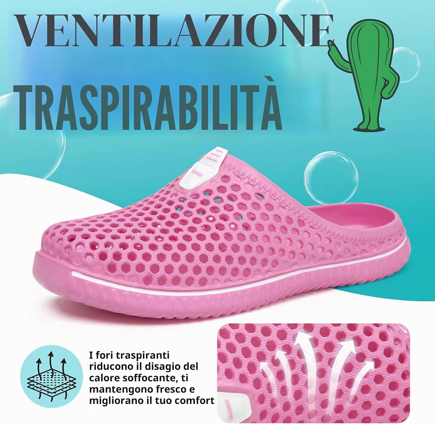 Detalle de SAGUARO Uomo Donna Spiaggia Traspirante Pantofole Unisex con Suola EVA – Cls Leggero per Spiaggia, Piscina e Casa