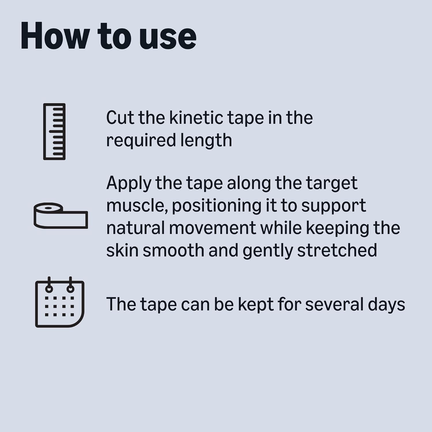 Thumbnail 3 de Healthcare by Amazon Kinetic Muscle Sports Tape – 5m x 5cm, Pack of 2 (Blue & Pink)