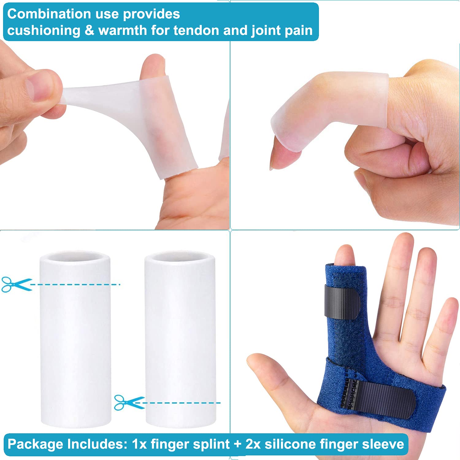 Thumbnail 5 de Sumifun Finger Splints for Hands – Adjustable Finger Brace with Built-in Aluminium Bar