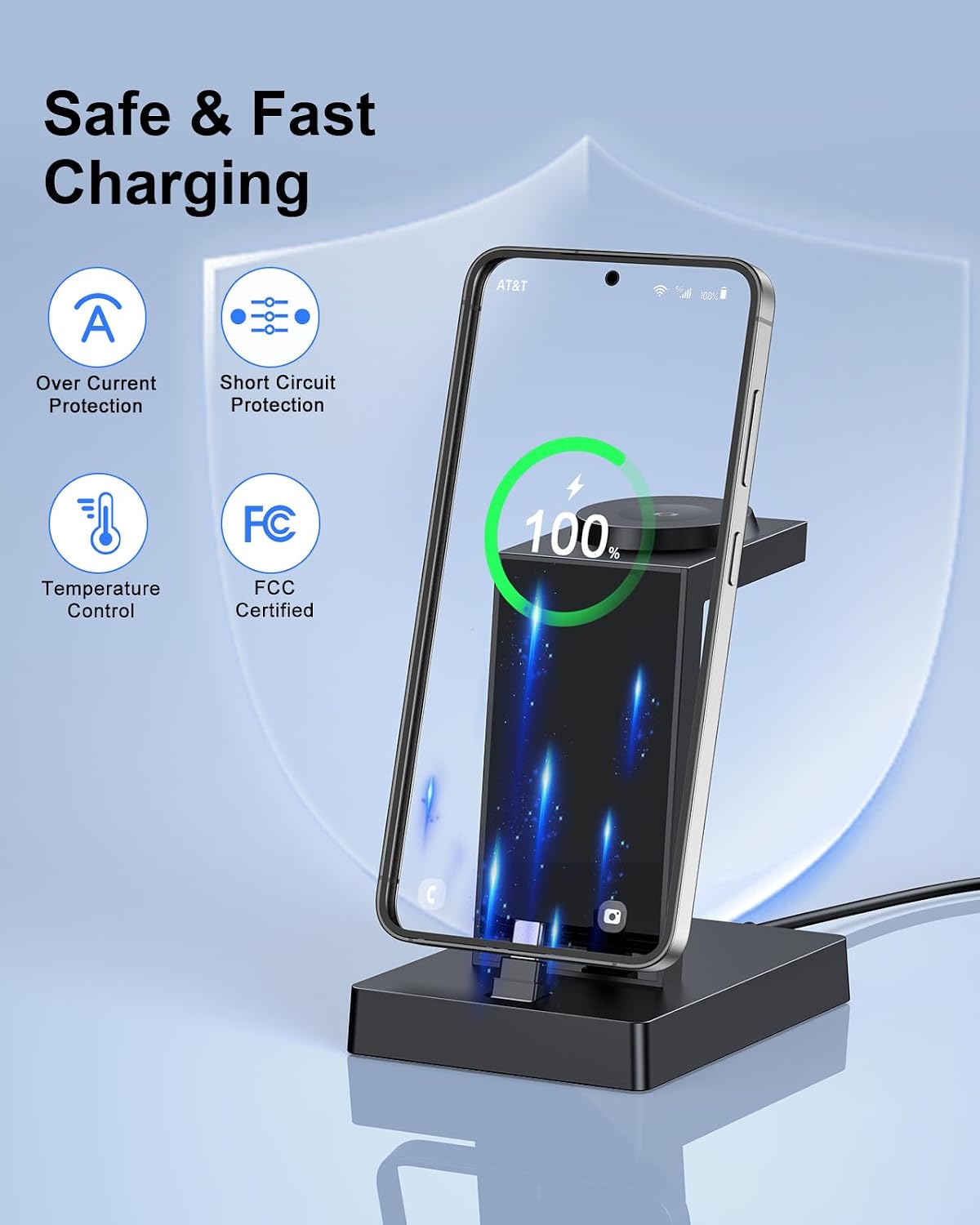 Detalle de NANAMI 30W USB-C 3-in-1 Schnellladestation – Ladezentrum für Galaxy Watch, Galaxy-S-Serie und USB-C Kopfhörer