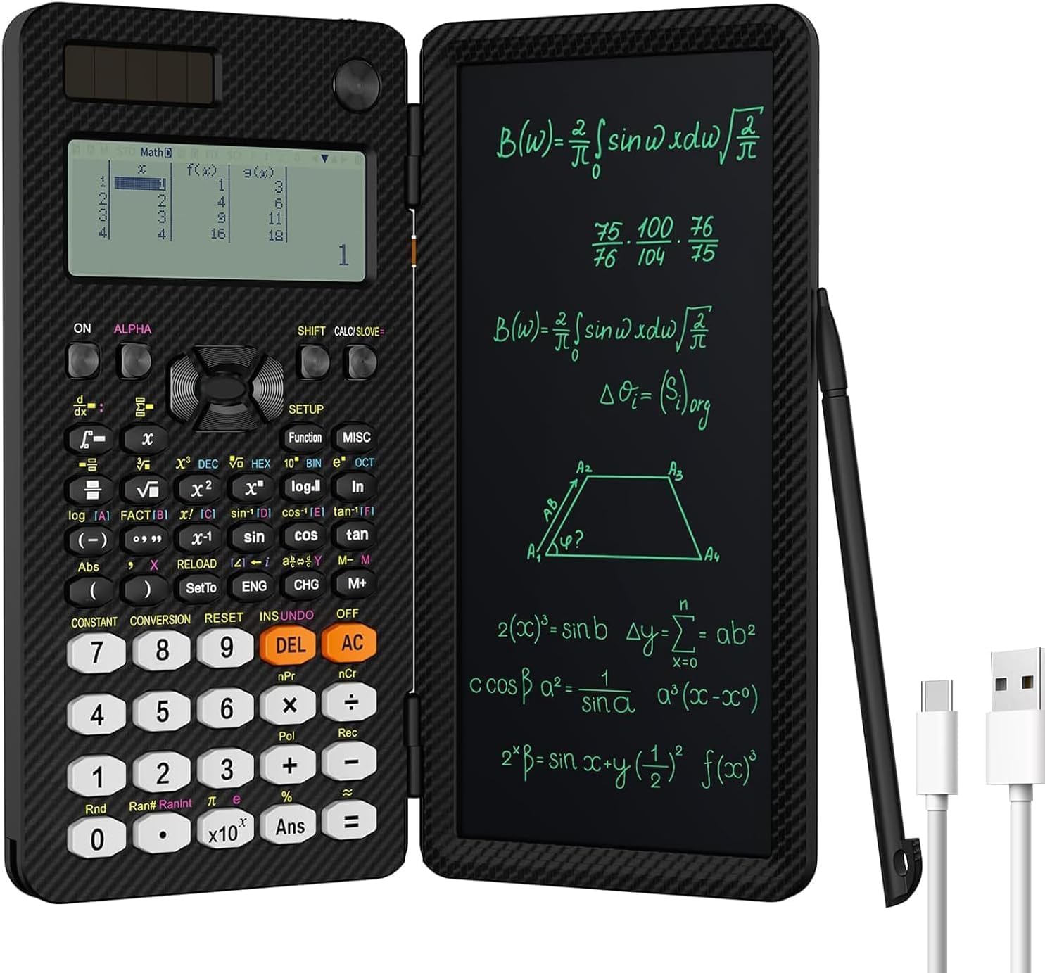 Thumbnail 6 de NEWYES 991ES Plus calcolatrice scientifica con lavagnetta cancellabile e stilo, 417 funzioni