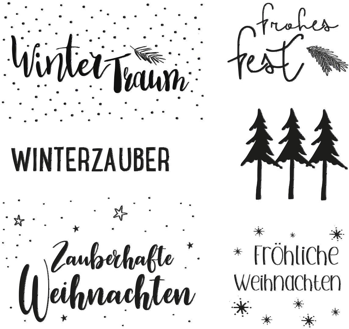 Thumbnail 6 de Rayher Clear Stamps Adventskalender Zahlen 1–24 (Motiv Classic) – transparente Silikonstempel im Set