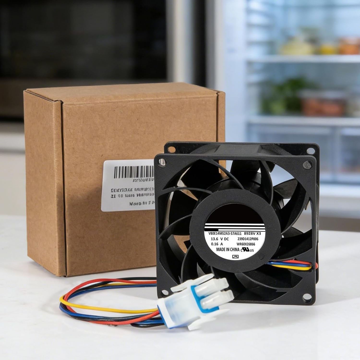 Thumbnail 6 de EOEDEPAZ MTR-WR60X26866-01 Refrigerator Evaporator Fan Motor, 7-Blade, 6-Pin