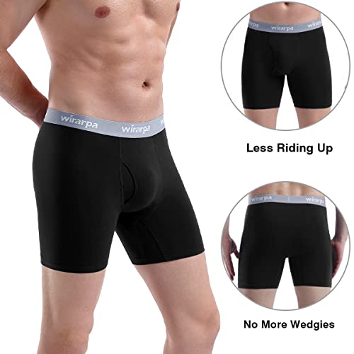 Thumbnail 2 de wirarpa Calzoncillos Hombre Boxer Algodón con Abertura — Pack 4, Negro, Talla XL