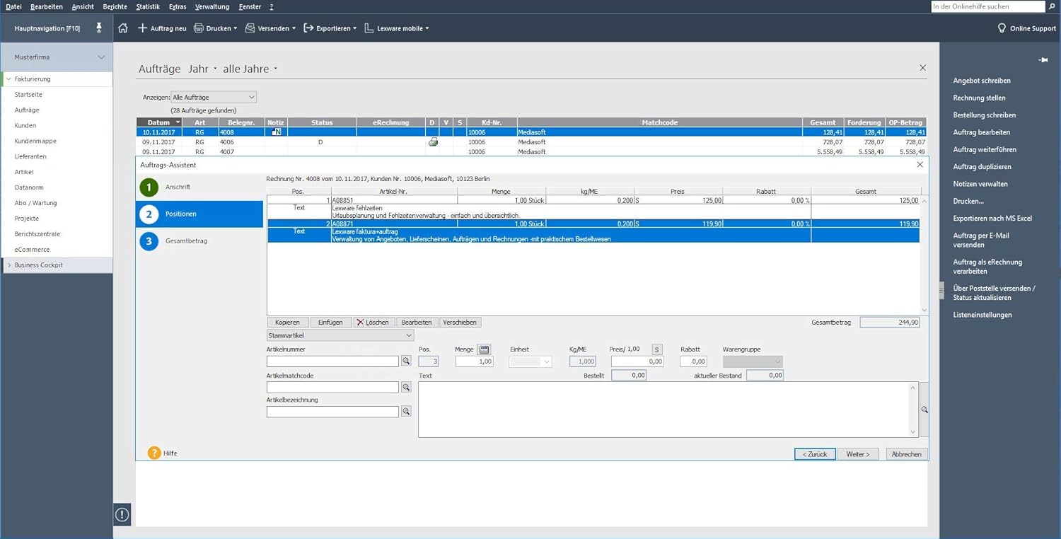 Detalle de Lexware faktura+auftrag Standard 2026 (365 Tage) – einfache Auftrags- und Rechnungs-Software