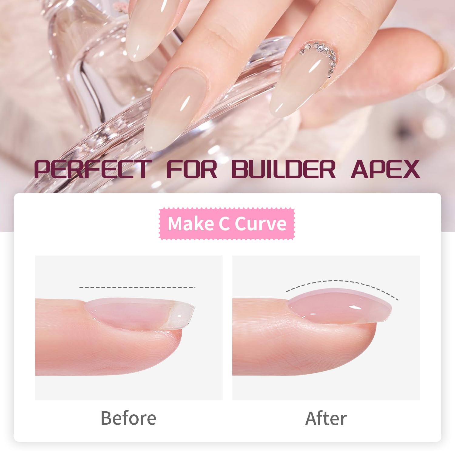 Detalle 2 de JODSONE Builder Color Gel Top Coat Base Coat Extension Gel – 22 Stück Kit
