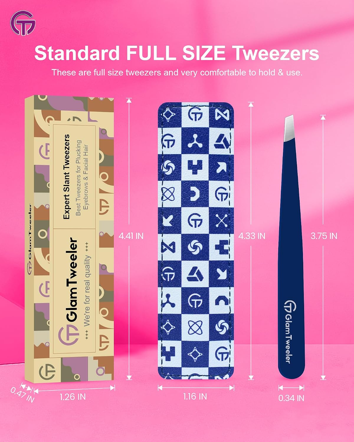 Thumbnail 6 de GlamTweeler Expert Slant Tip Tweezers with Case 🪮