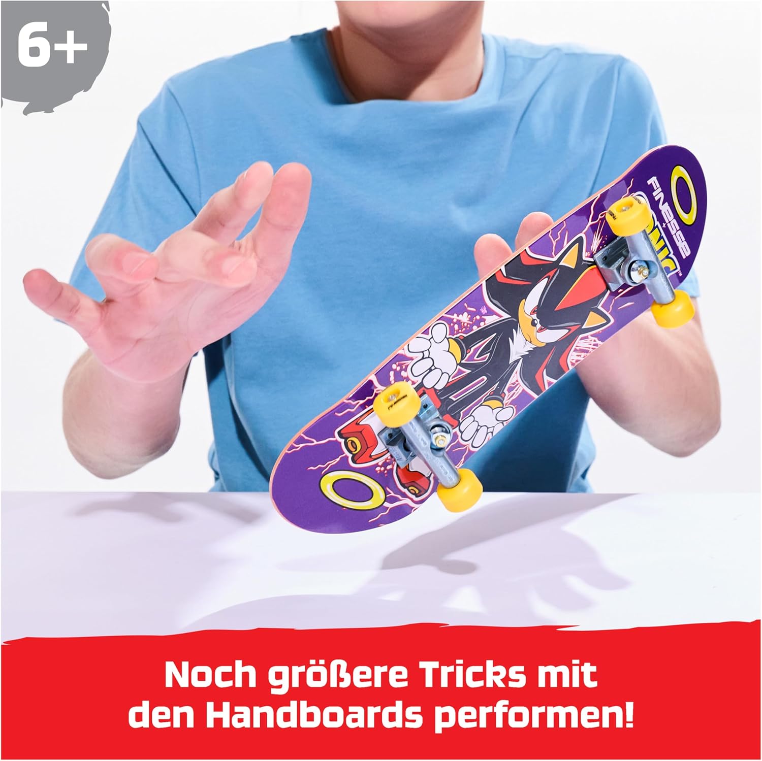 Thumbnail 5 de Tech Deck XXL Handboard Finesse x Sonic the Hedgehog – Handboard mit Lizenzgrafik, 27,6 x 13,9 cm