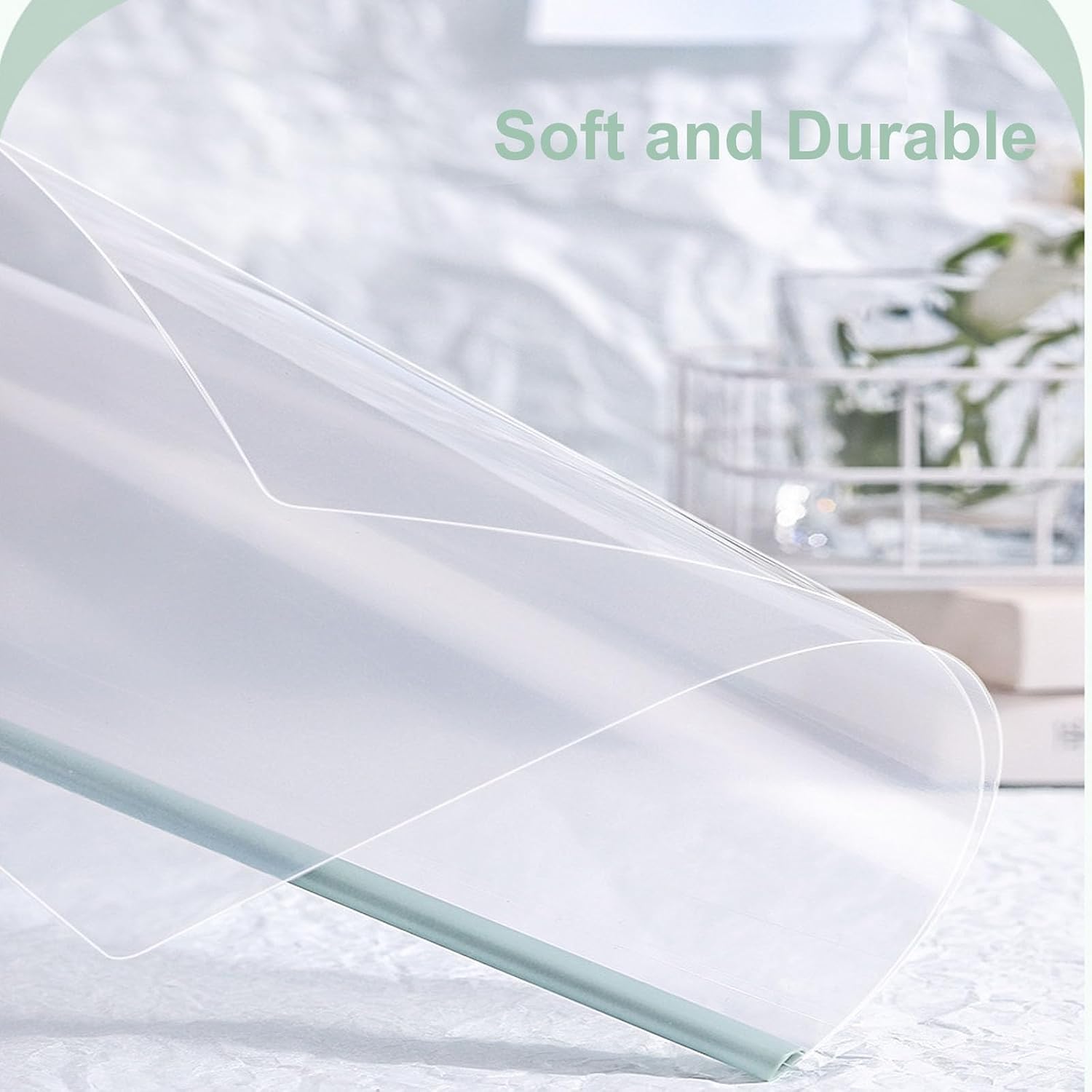 Detalle de 10pc Sliding Bar Report Covers (A4) – Clear Transparent Green Polypropylene File Cover for School & Office