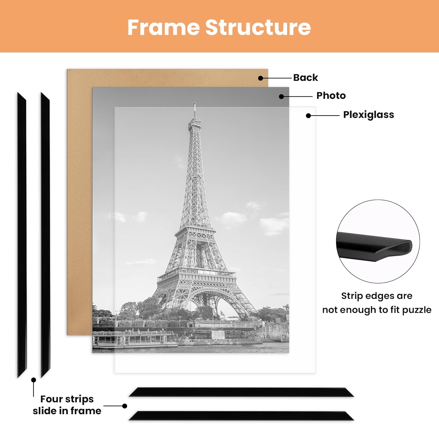 Detalle 2 de upsimples 16 x 24 Poster Frame Pack of 3