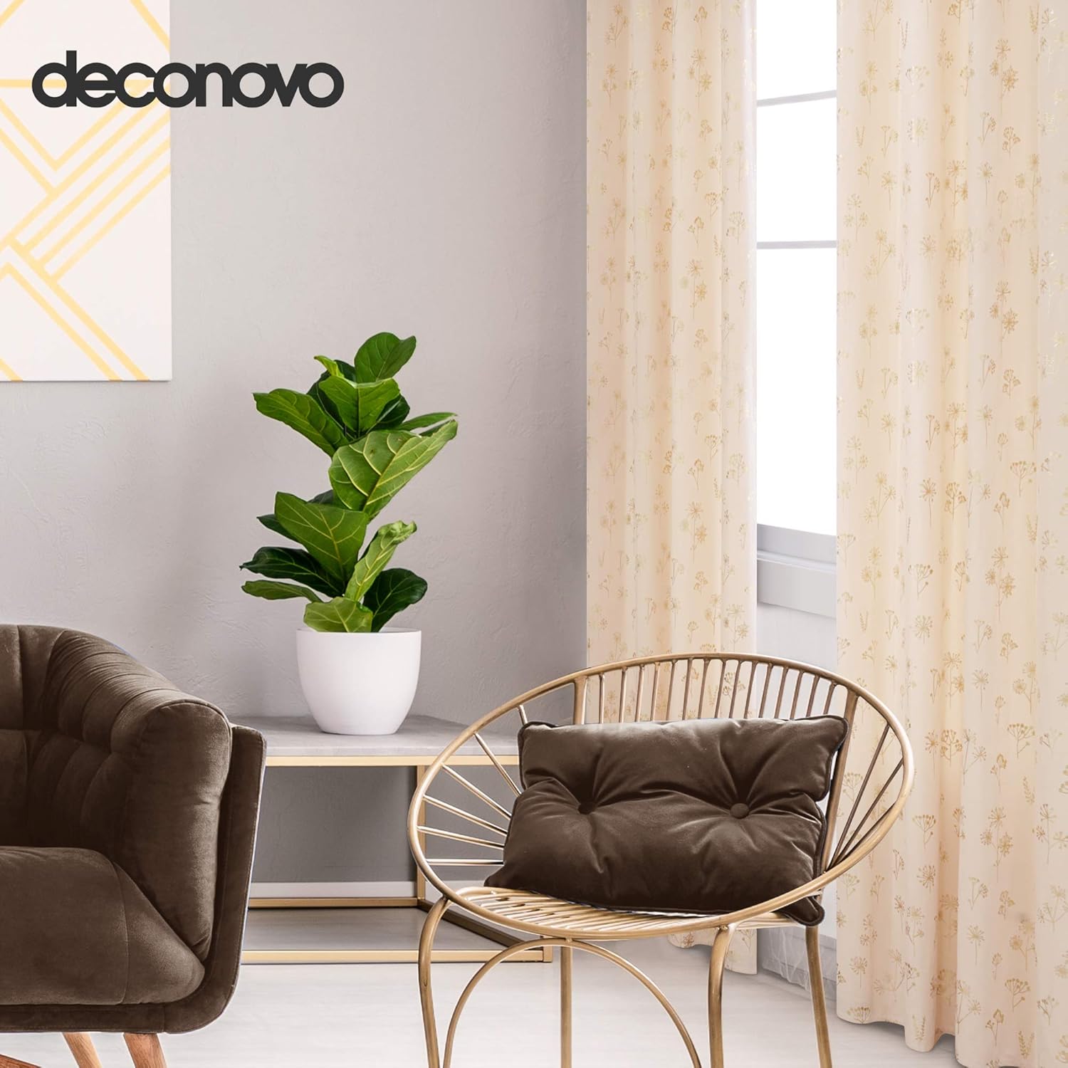 Detalle de Deconovo Faux Velvet Curtains 52 x 90in
