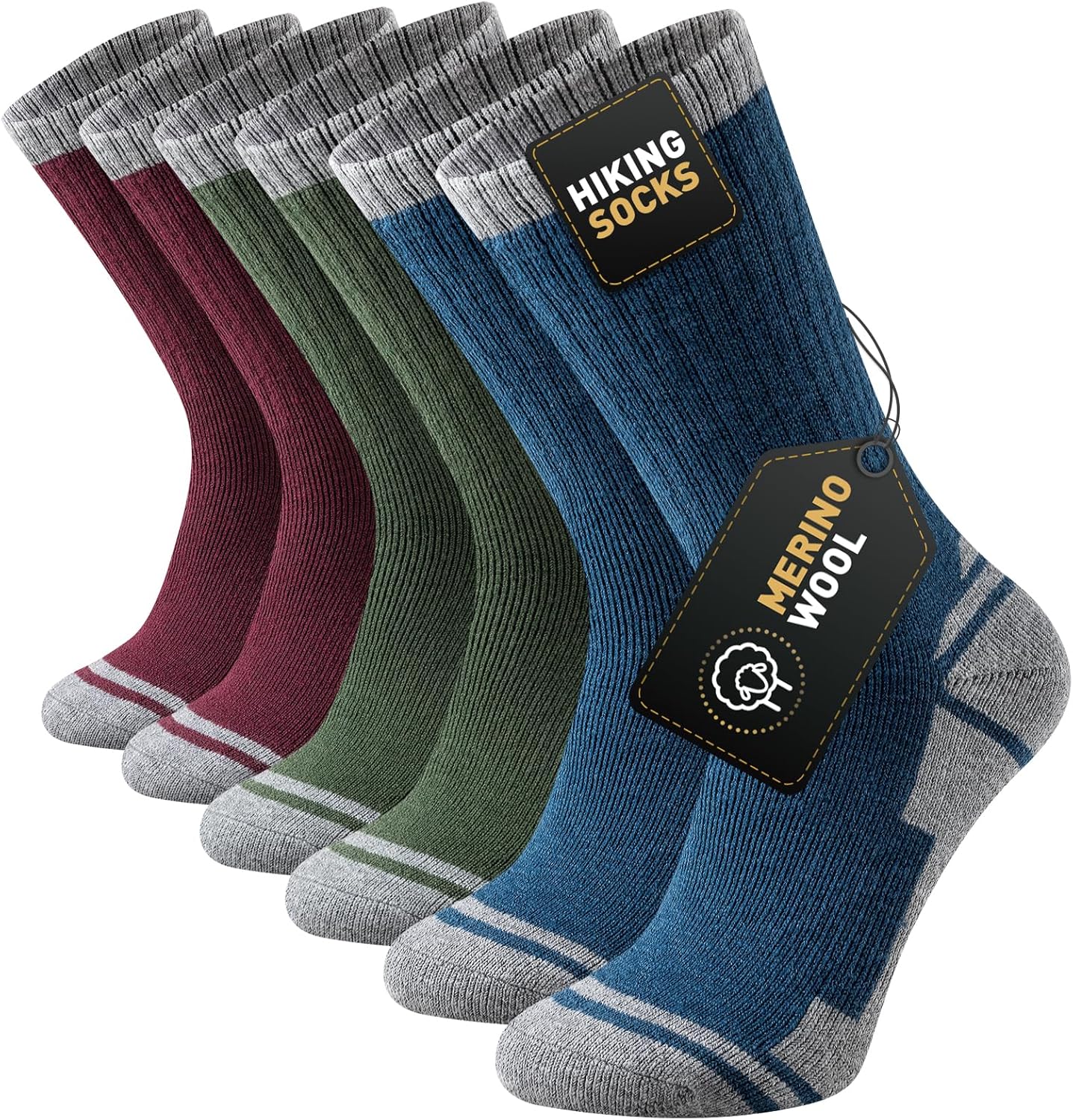 Stoeury Calze trekking lana merino 3 paia