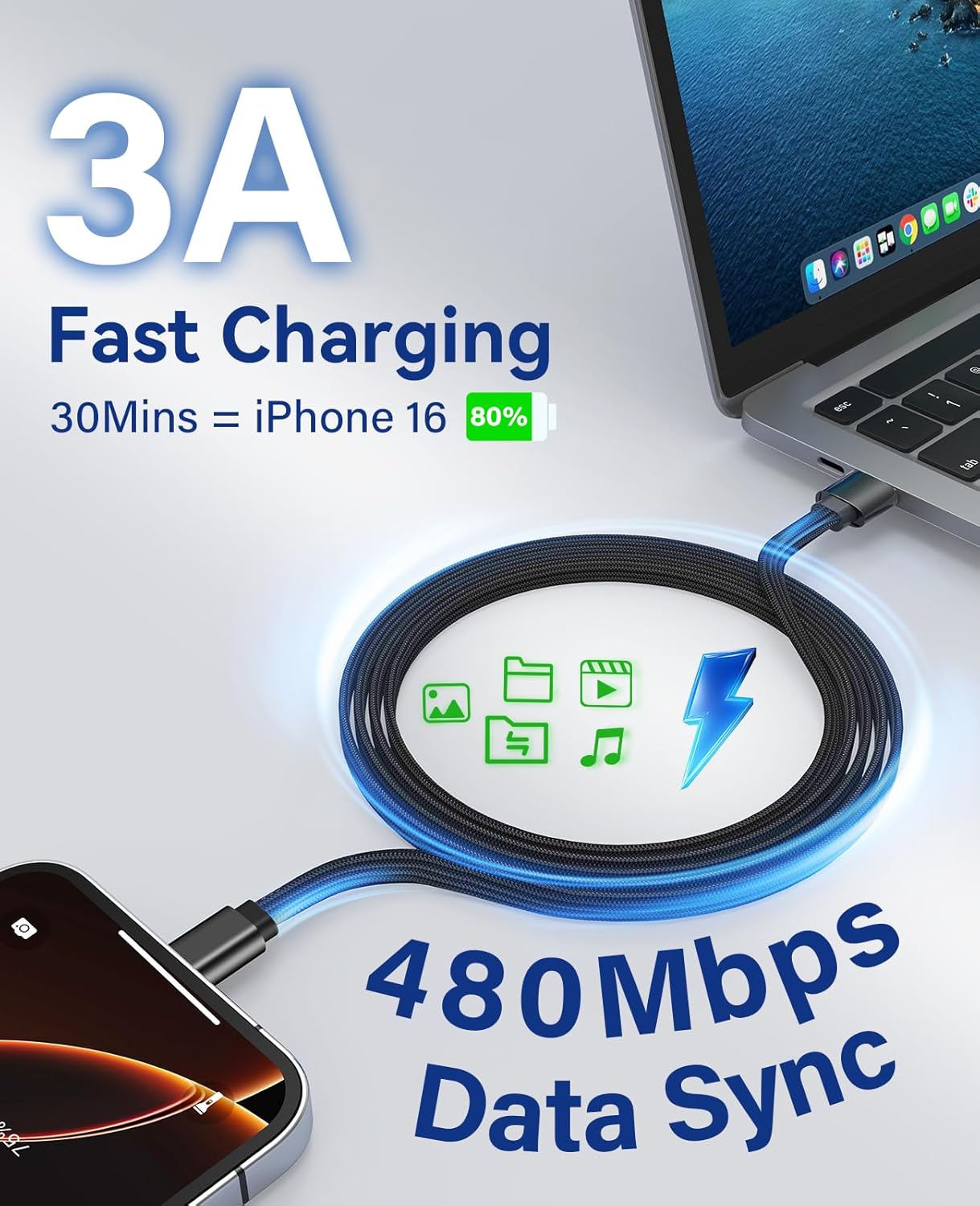 Thumbnail 2 de Magtame Cavo magnetico USB A–C 1 m