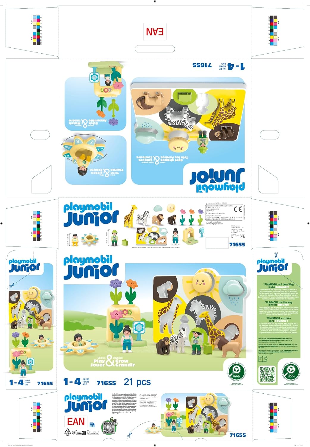Thumbnail 6 de PLAYMOBIL JUNIOR Mein erstes Spielzeug ab 1 Jahr – sortierendes Lernset mit Puzzle, Blumenstand und Kreisel (71655)