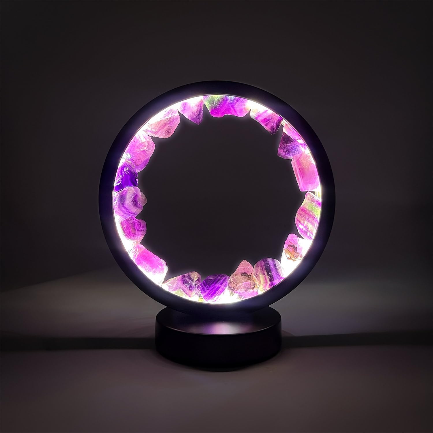 Thumbnail 3 de Cello Gleneagles Circle Earth LED Natural Crystal Lamp with Purple Fluorite (Dimmable)