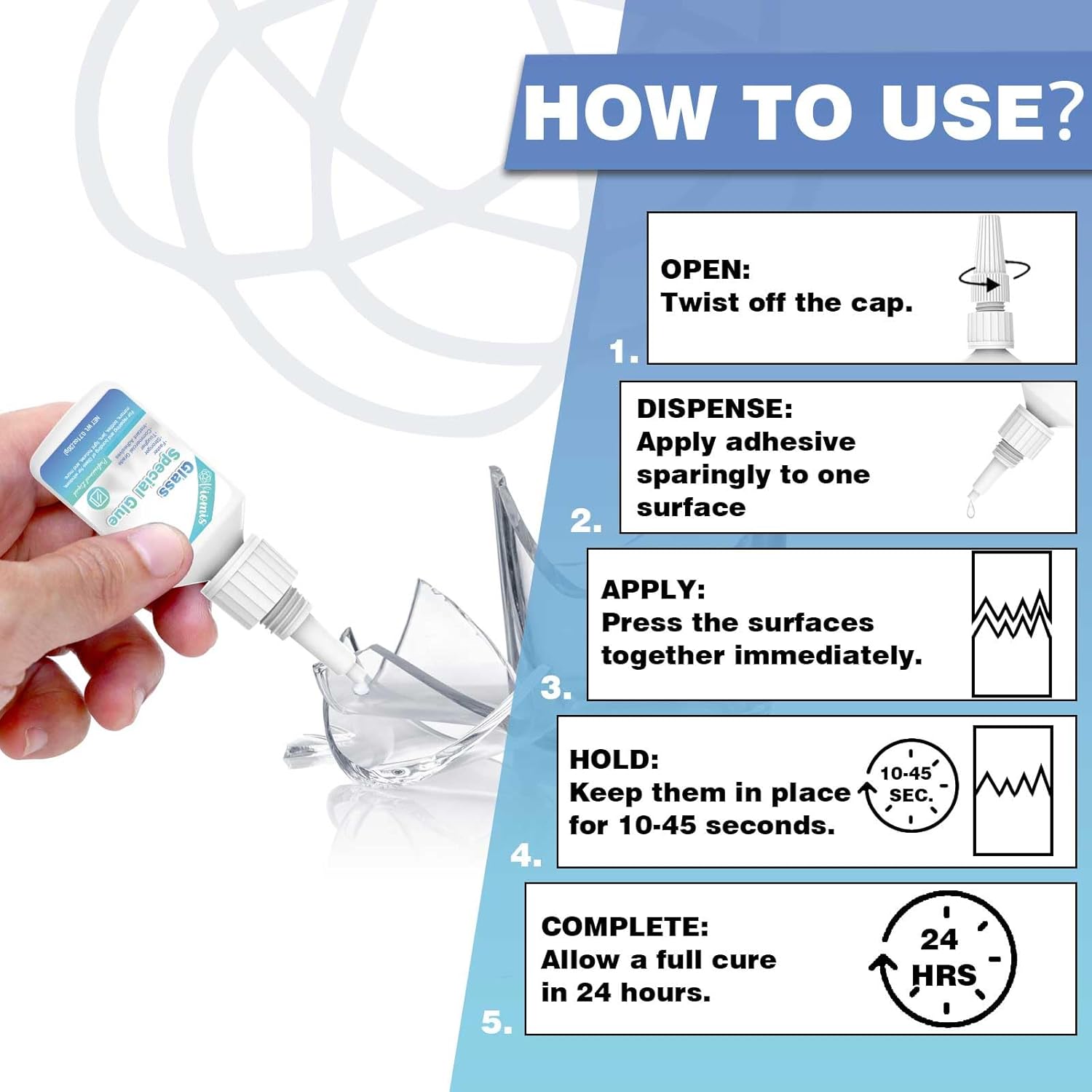 Thumbnail 2 de 20g Glass Glue – Instant Strong Adhesive for Glass, Acrylic & More (Clear)