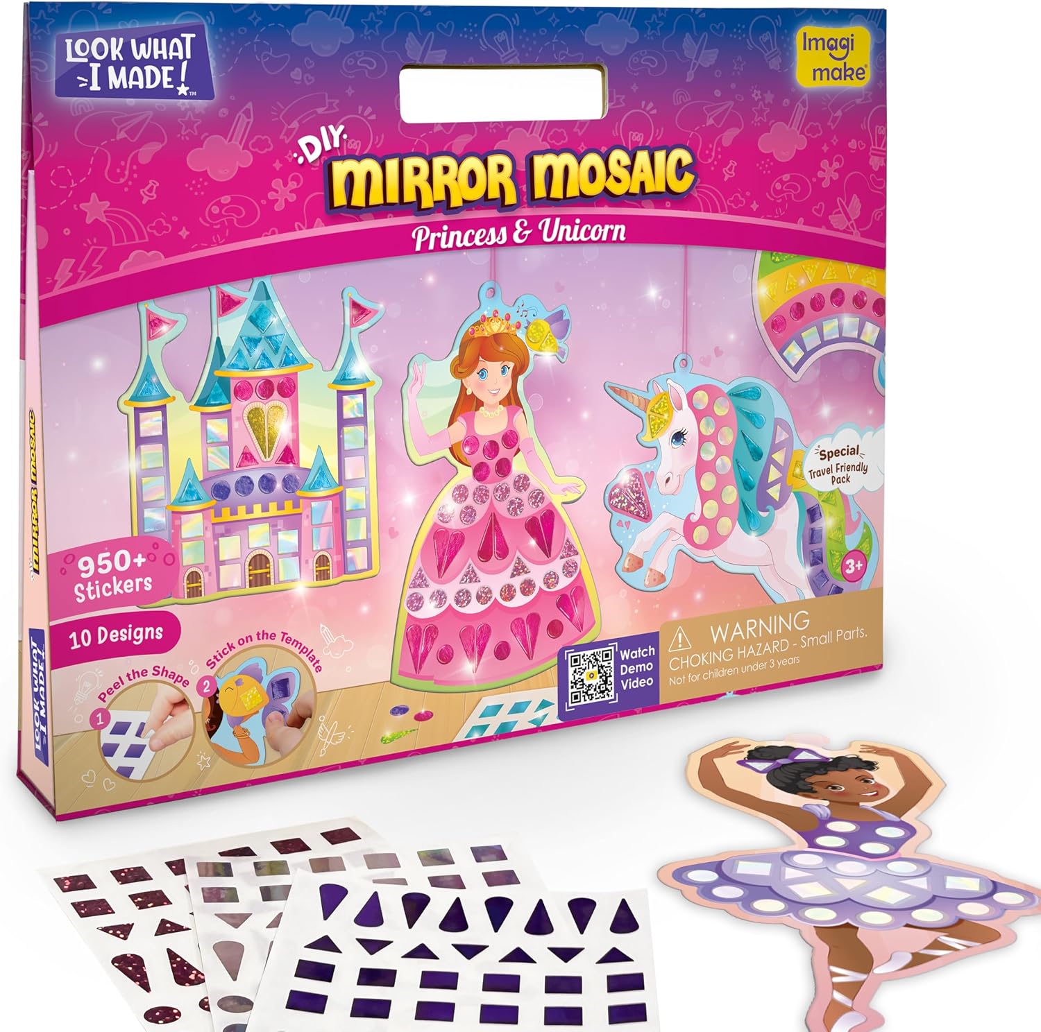 Detalle de Imagimake Mirror Mosaic Princess & Unicorn Kit 950+