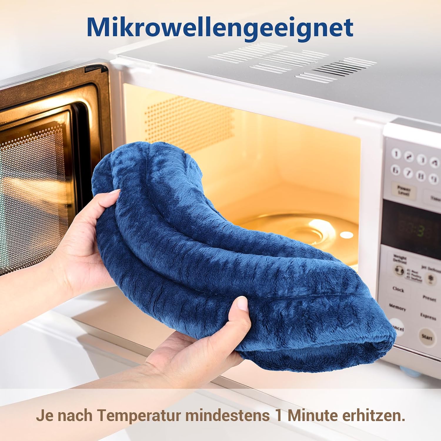 Detalle 2 de Comfytemp gewichtetes Wärmekissen Nacken mit Leinsamen 1,1 kg