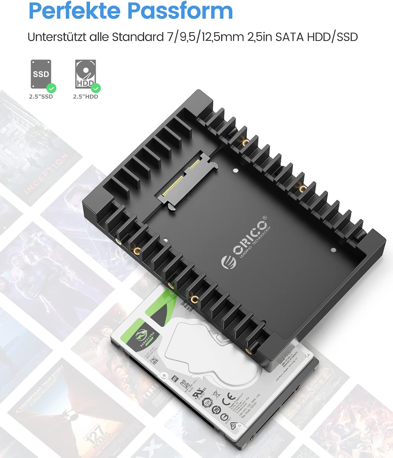 Detalle 2 de ORICO 2,5 auf 3,5 Festplattenadapter