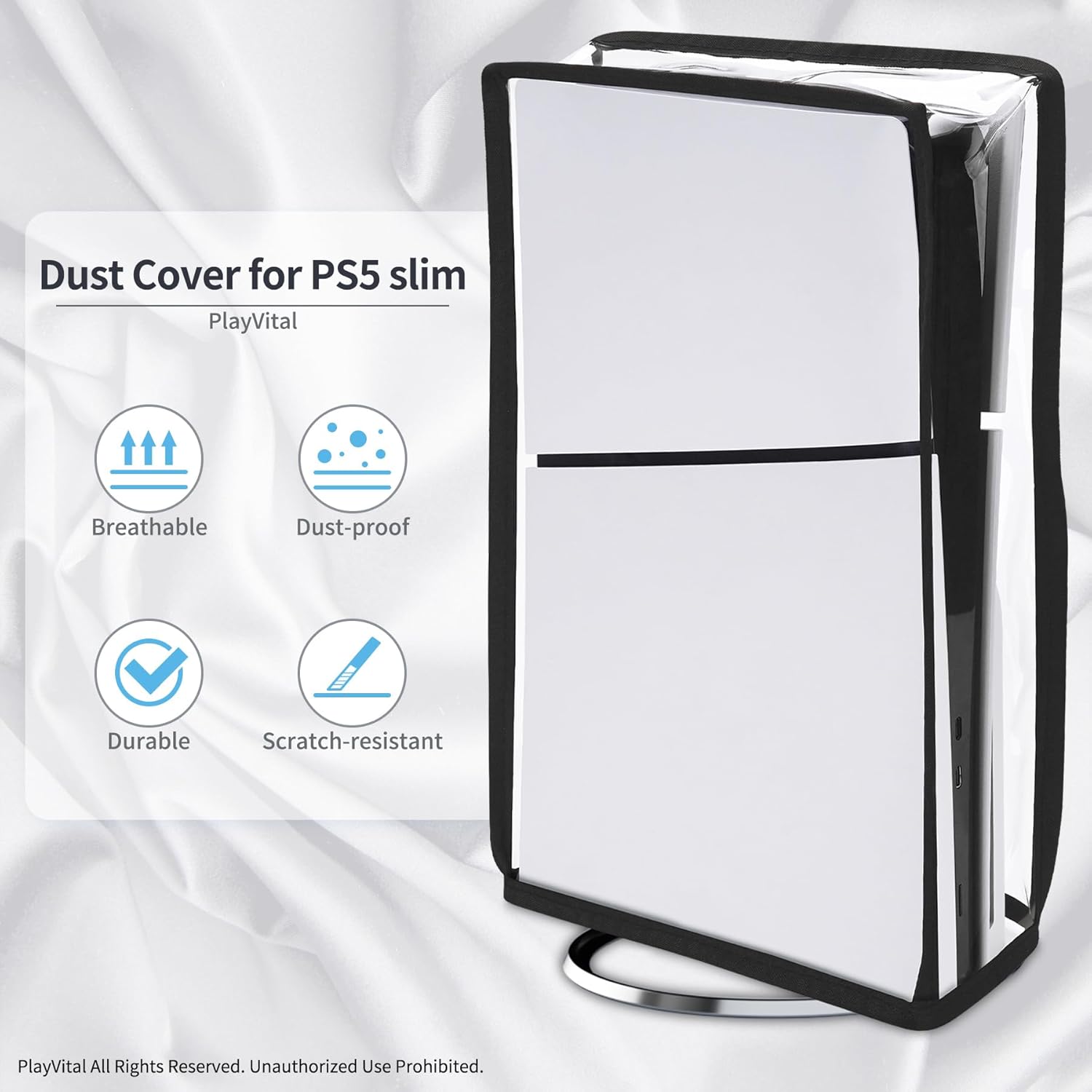Detalle 1 de PlayVital PS5 Slim Vertical Dust Cover