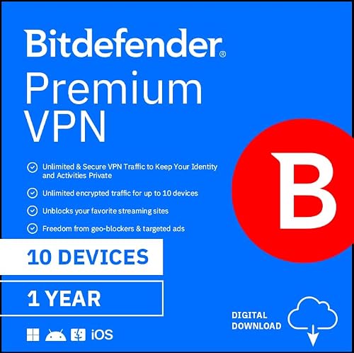 Detalle de Bitdefender Premium VPN | 10 Devices, 1 Year – PC/Mac Online Code