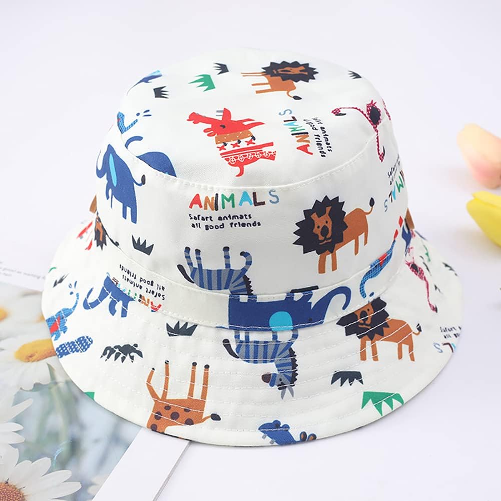 Detalle 2 de Malaxlx Baby Toddler Kids Bucket Sun Hat with Cute Print — wide brim UPF protection