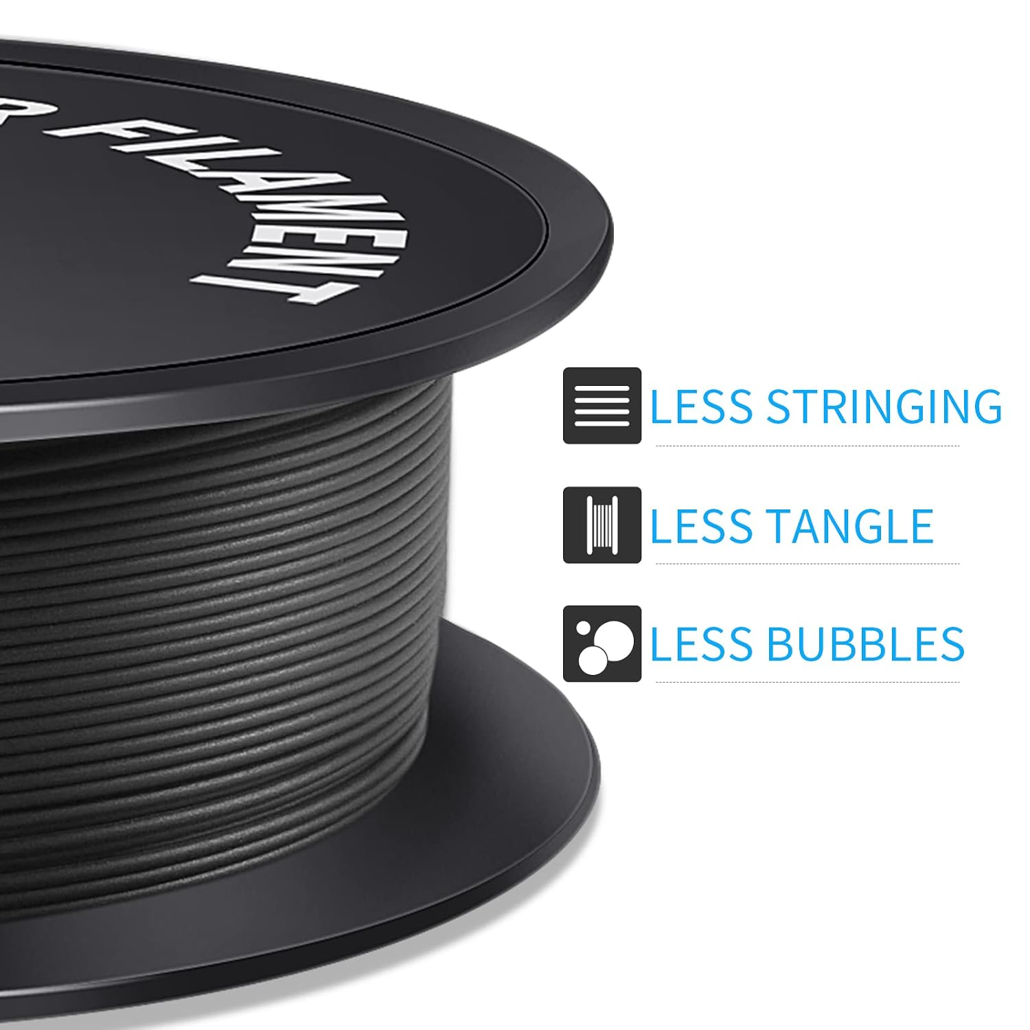Thumbnail 1 de GEEETECH Matte PLA Filament (1 kg Spule) – 1,75 mm, Genauigkeit +/- 0,03 mm in Schwarz