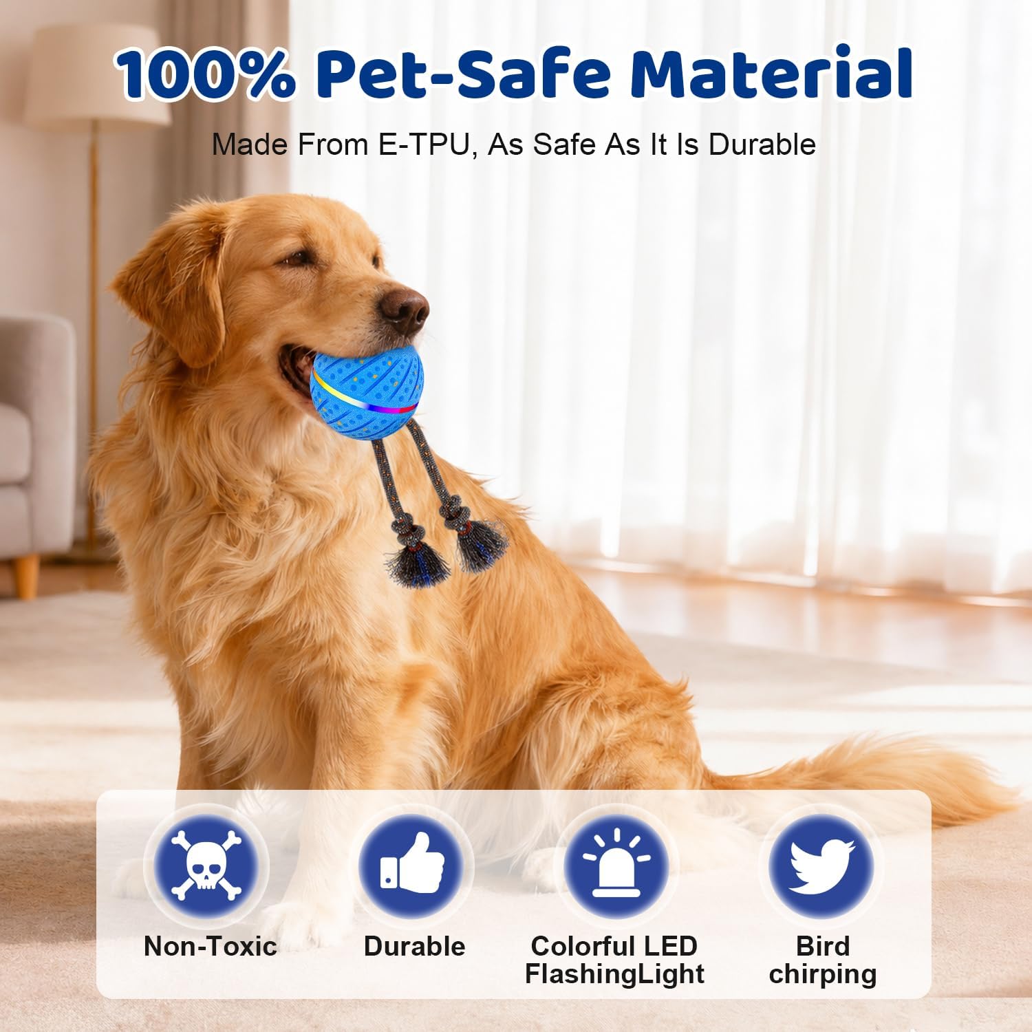 Detalle 1 de Interactive Dog Toy Ball, E-TPU