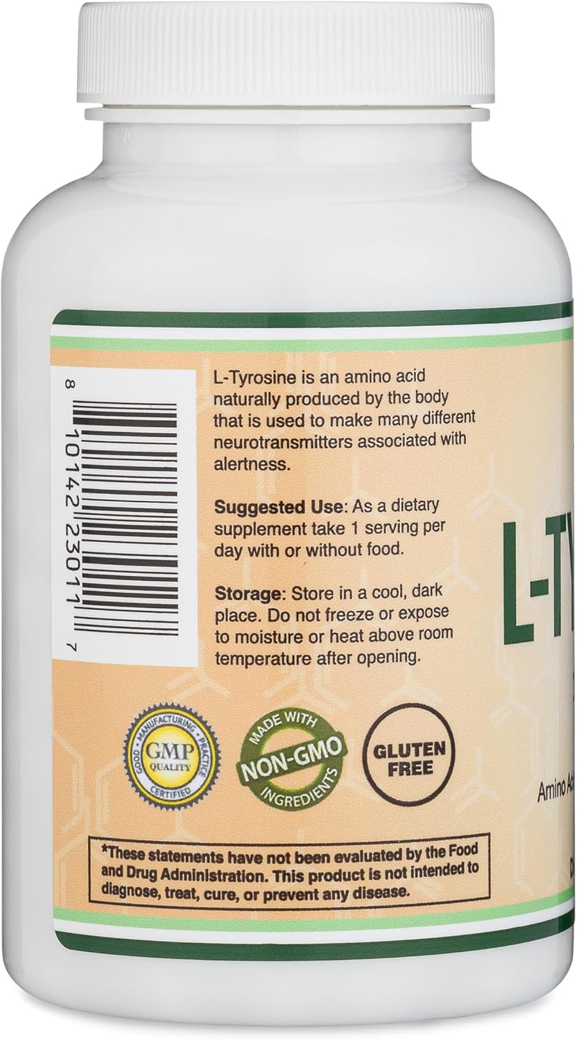 Thumbnail 3 de Double Wood L-Tyrosine Capsules 1,000 mg