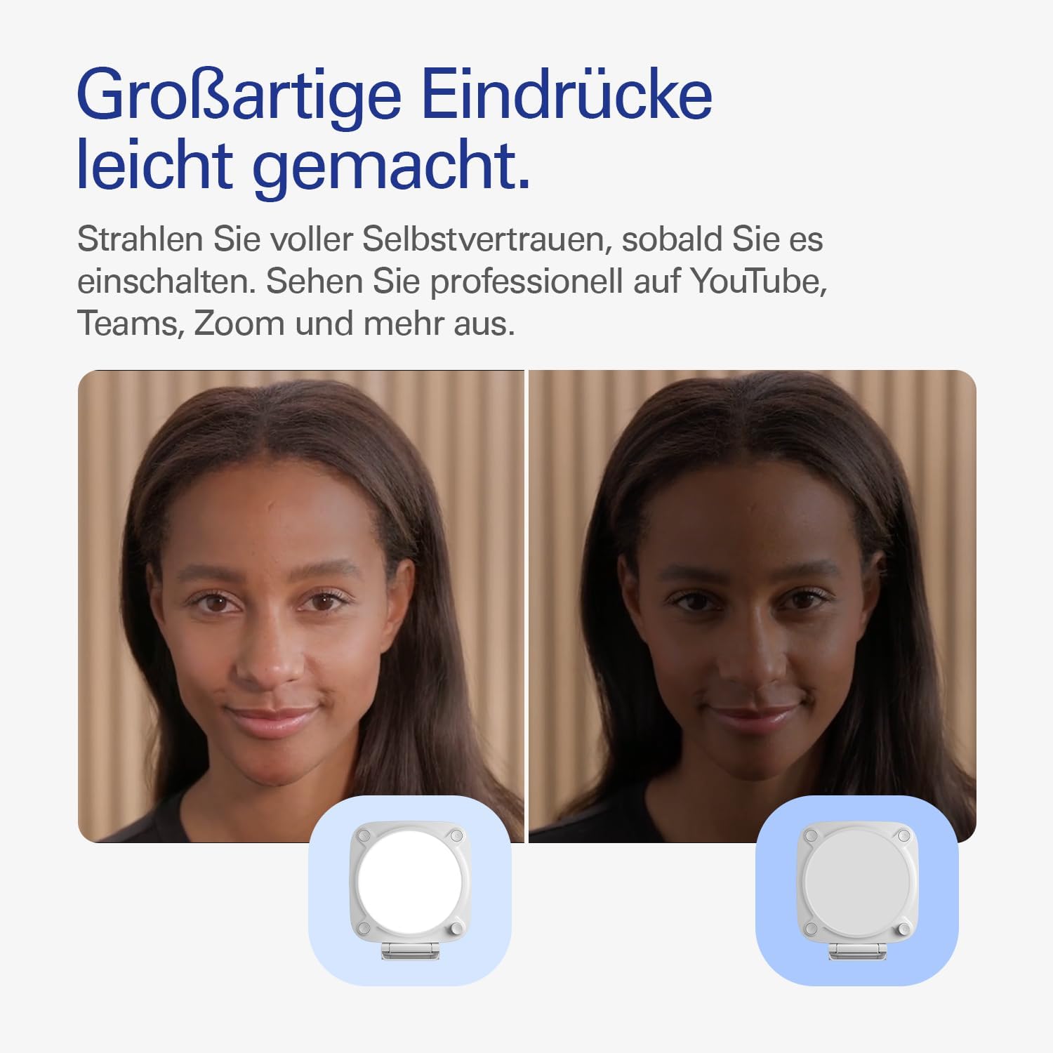 Thumbnail 1 de Elgato Key Light Neo mit Monitorhalterung – professionelle Beleuchtung für Video-Calls, Streaming & Steuerung per USB/WLAN, weiß