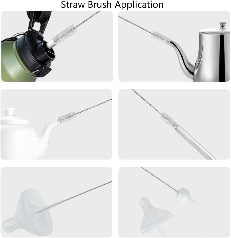 Thumbnail 4 de XiaZhiZhen Flaschenbürste lang – Silikon-Flaschenbürste für Deckel & Strohhalm, 2er-Set