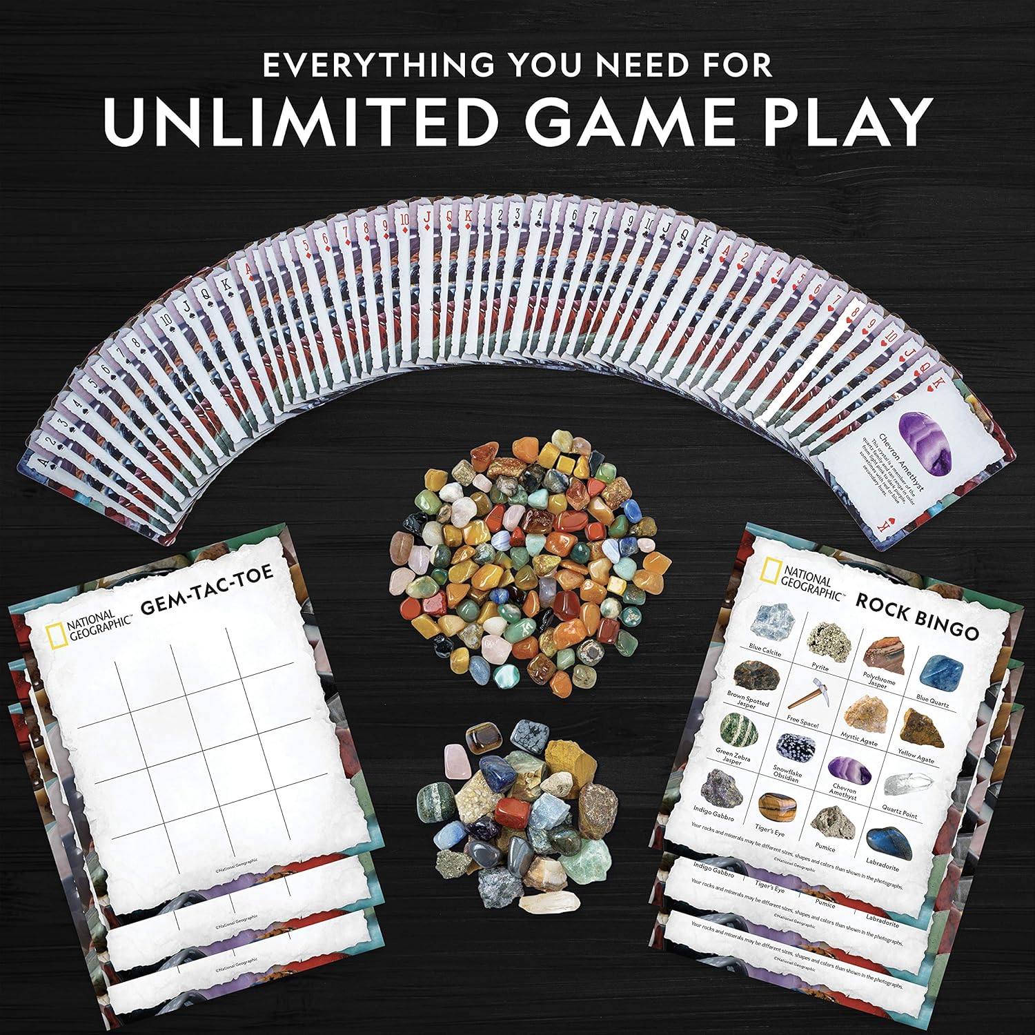 Thumbnail 4 de National Geographic Rock Bingo Game 150+ pieces 🎲