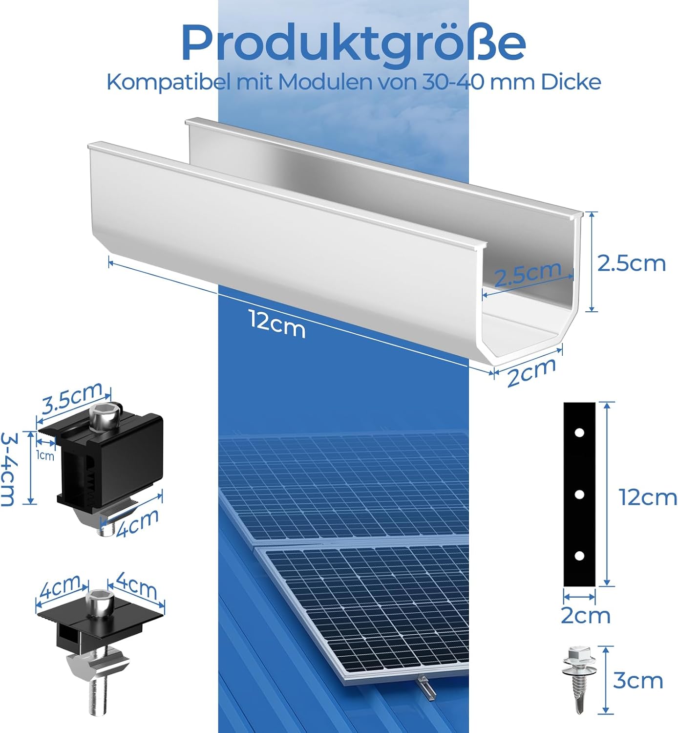 Thumbnail 2 de GLIESE 2x Solarmodul Halterung