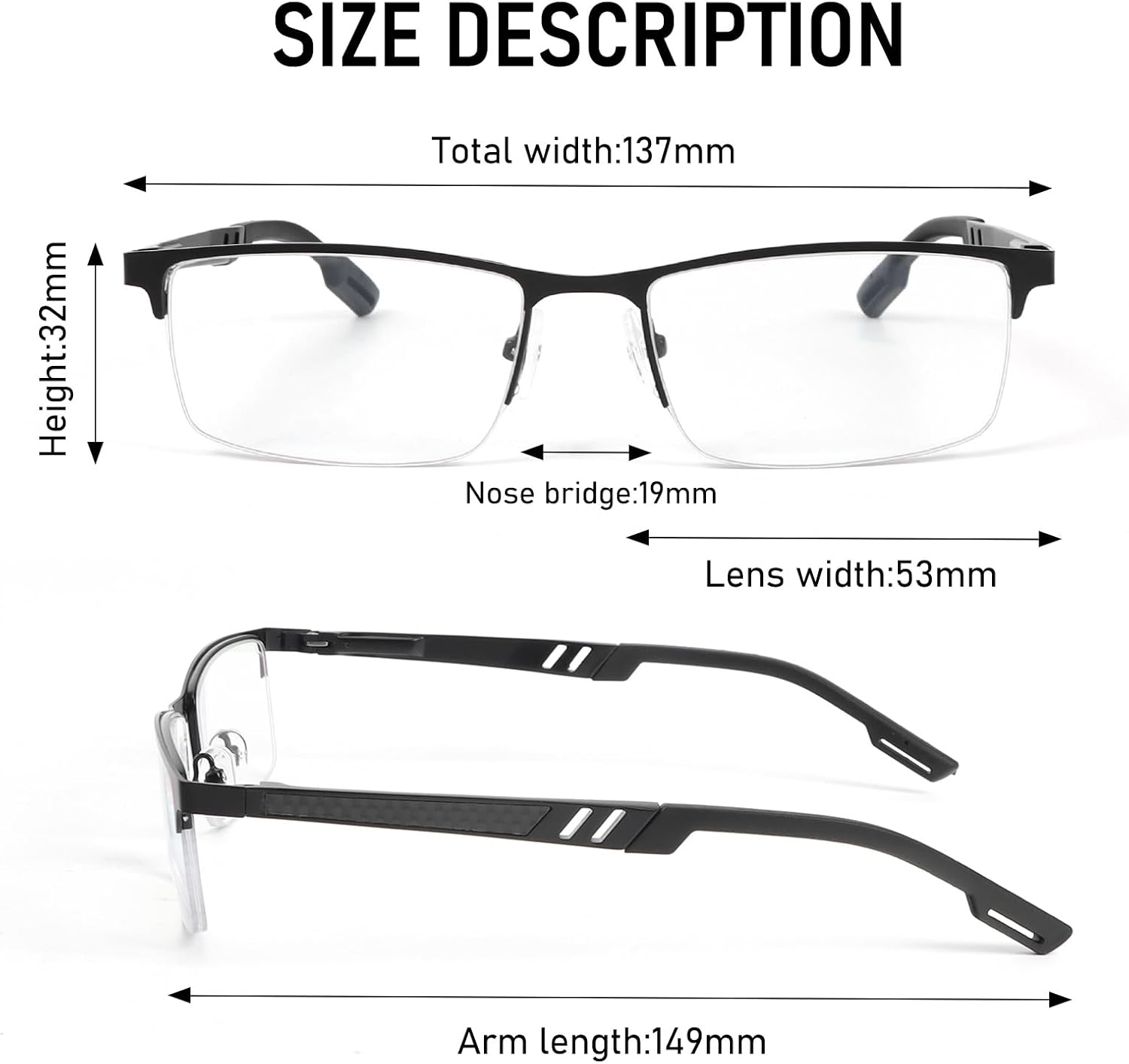 Thumbnail 4 de KoKoBin Half Frame Reading Glasses