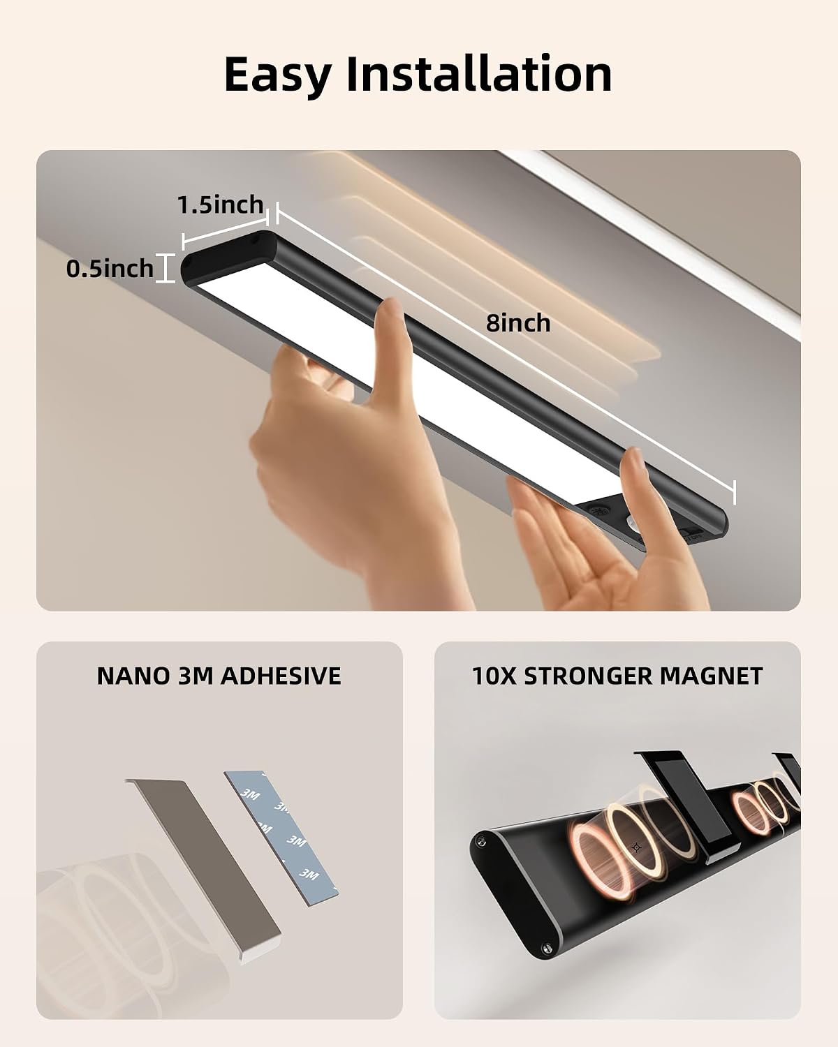 Thumbnail 6 de EZVALO motion sensor kitchen lights 2 pack