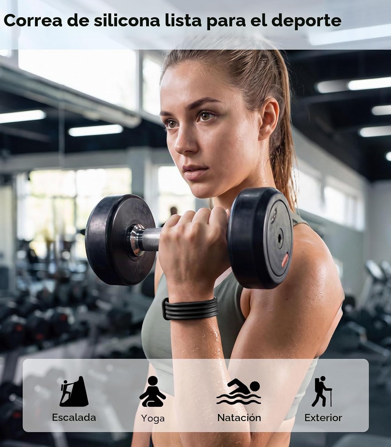 Thumbnail 5 de Astorgos Correa Deportiva de Recambio para Fitbit Air – silicona suave, resistente al sudor y talla única