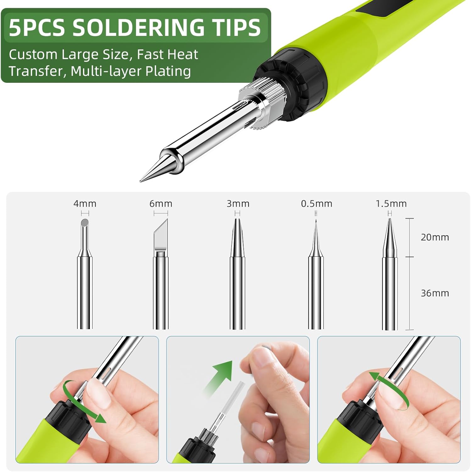 Thumbnail 5 de 190W Soldering Gun Kit 110V, Adjustable 356–932°F 🔧