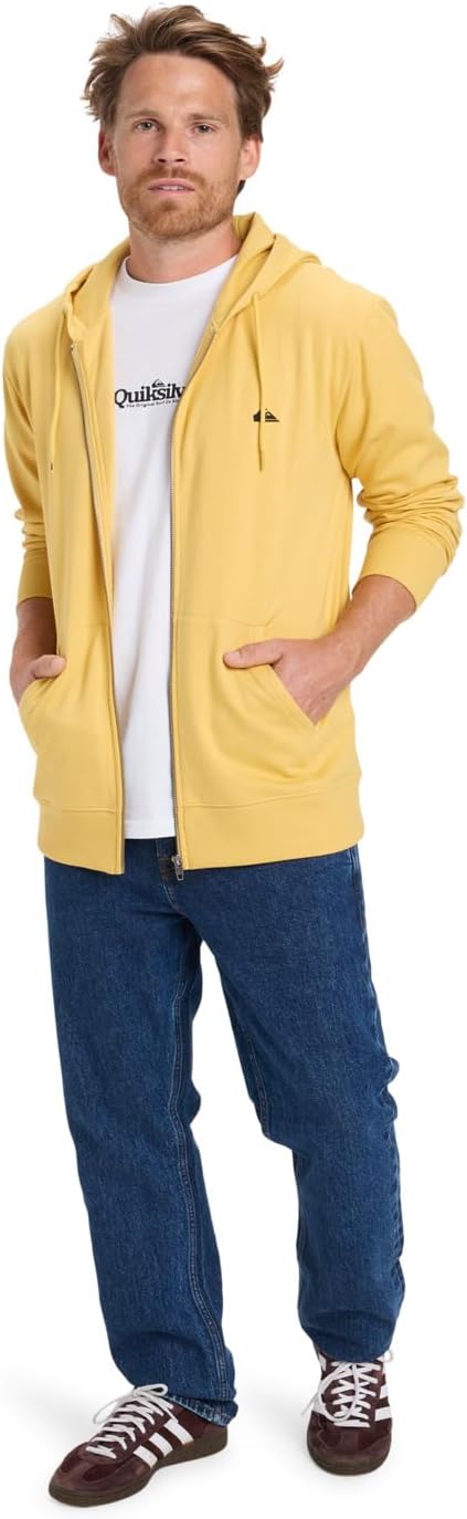 Detalle de Quiksilver Basic Hood Zip Young: cardigan con cappuccio per uomo, pacco da 1