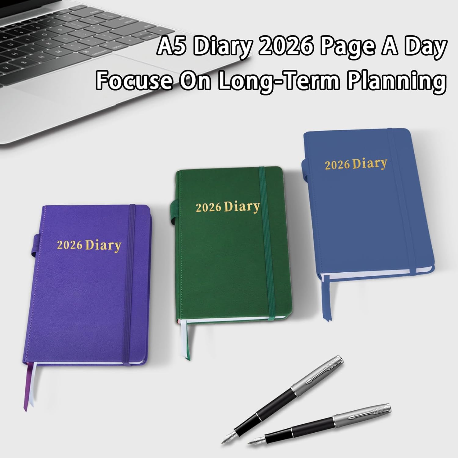 Thumbnail 6 de 2026 Diary A5 Page‑a‑Day Planner with Pen Holder 📔