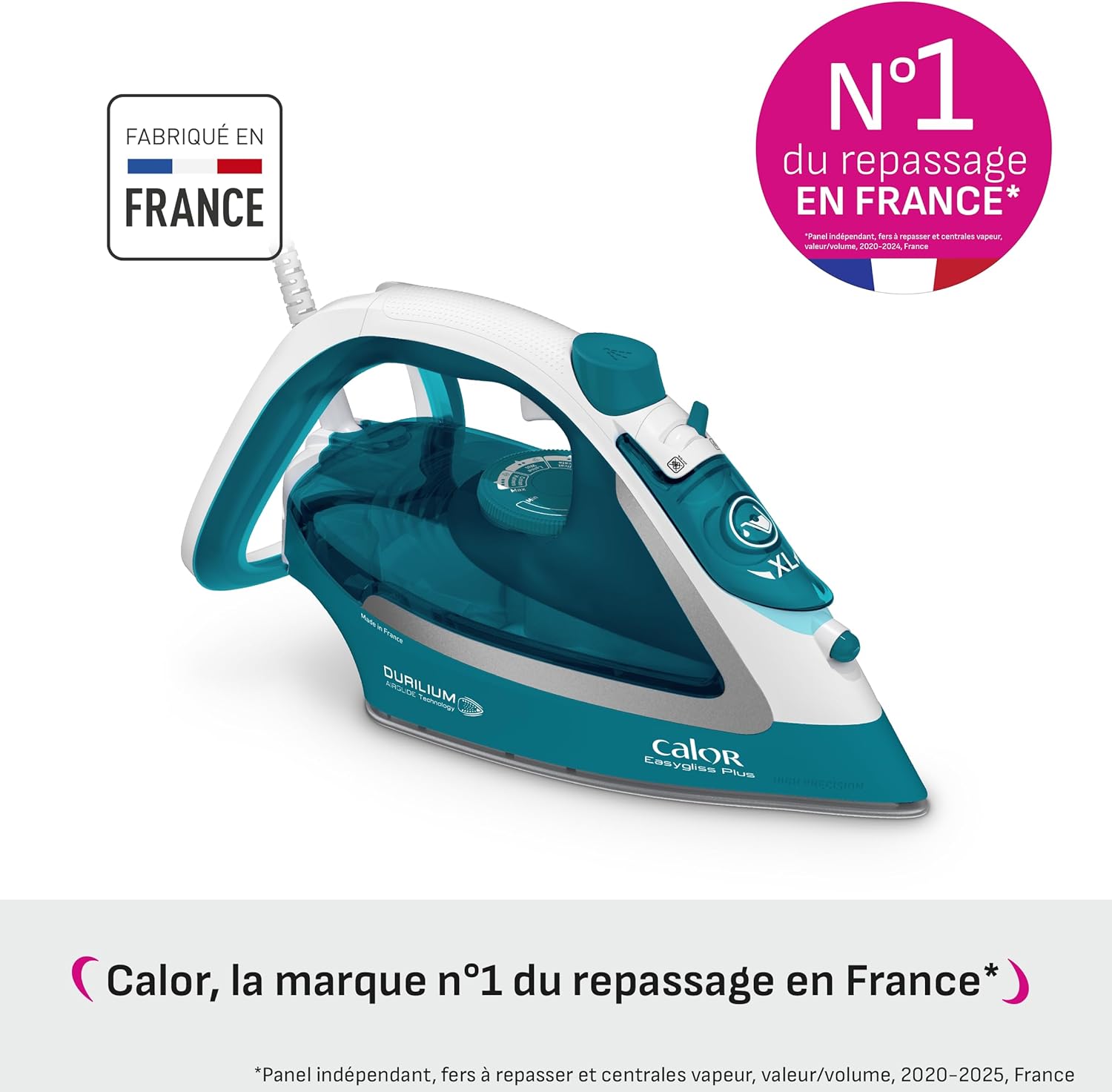 Thumbnail 1 de Calor Easygliss Plus FV5719C0 — fer à repasser vapeur 2500 W, semelle Durilium Airglide