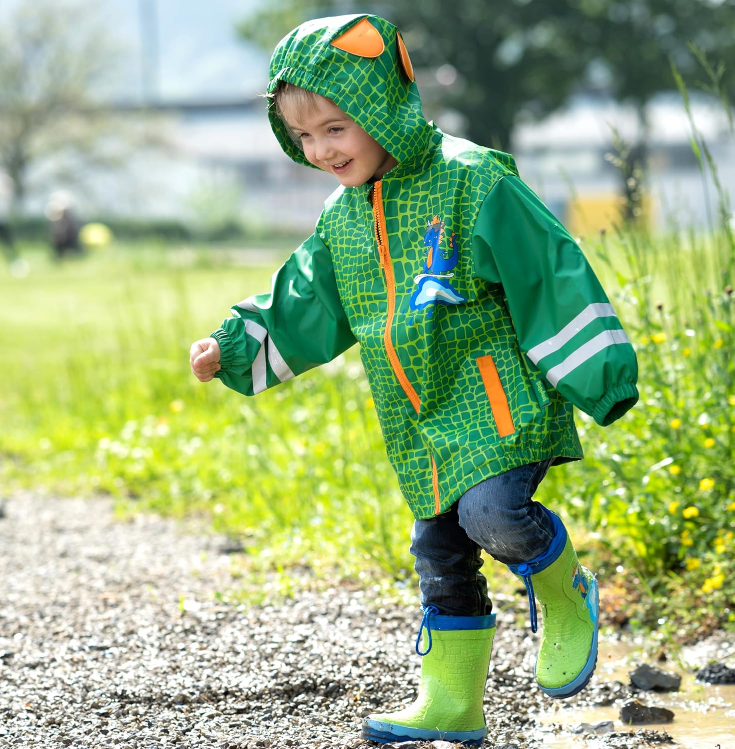 Thumbnail 3 de Playshoes Unisex Kinder Regenjacke Outdoorjacke – wind- und wasserdicht, sicher und komfortabel