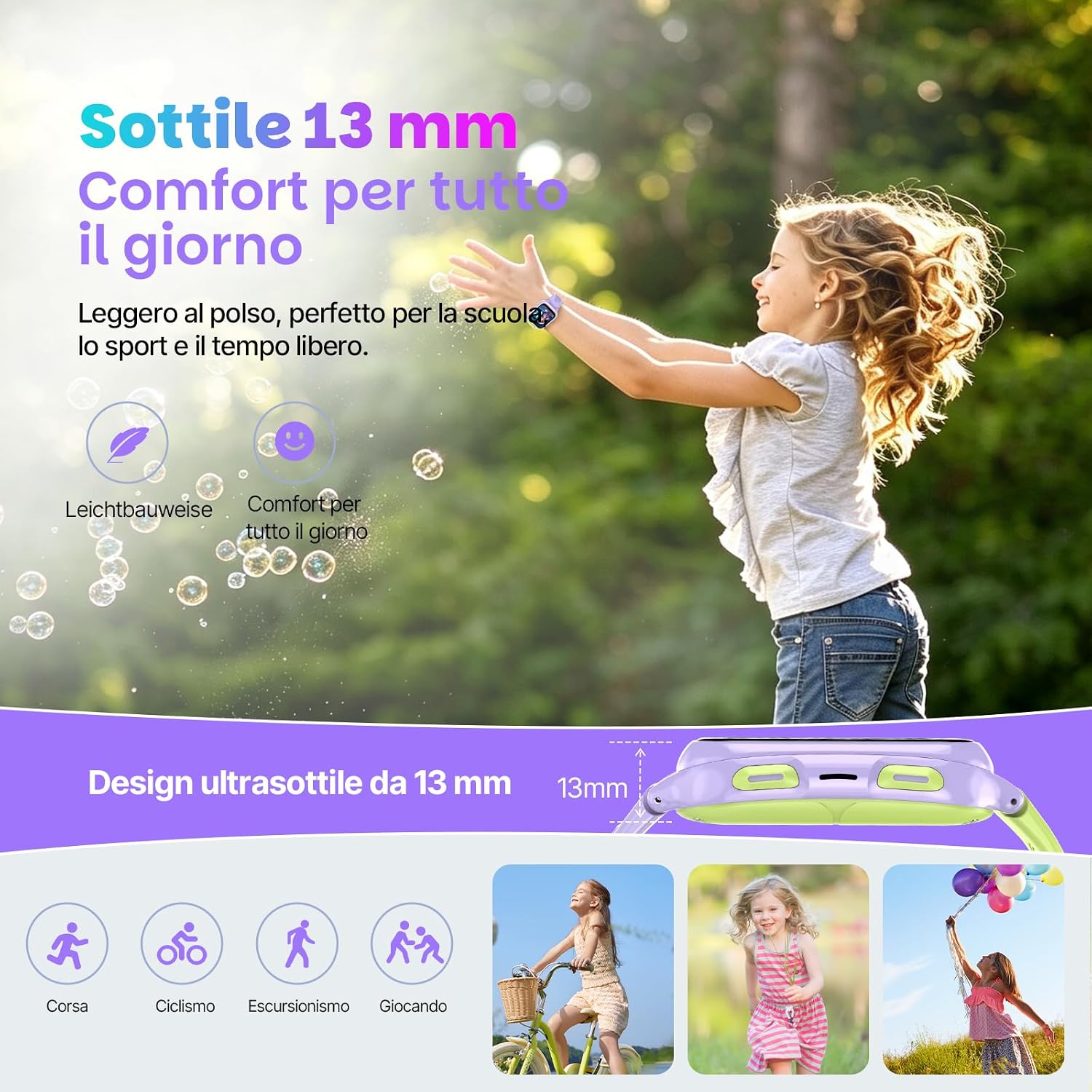 Detalle de LAGENIO K9 Smartwatch Bambini AI: GPS, 4G e AMOLED 1,78'' per una crescita connessa